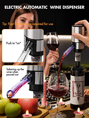 Buy Wine Opener Electric Gift Set, Whiskey Stone Wine Lover Gifts with Wine  Accessories of Automatic Corkscrew, Metal Ice Cube, Wine Pourer, Foil  Cutter 4-in-1 set Online at Low Prices in India -